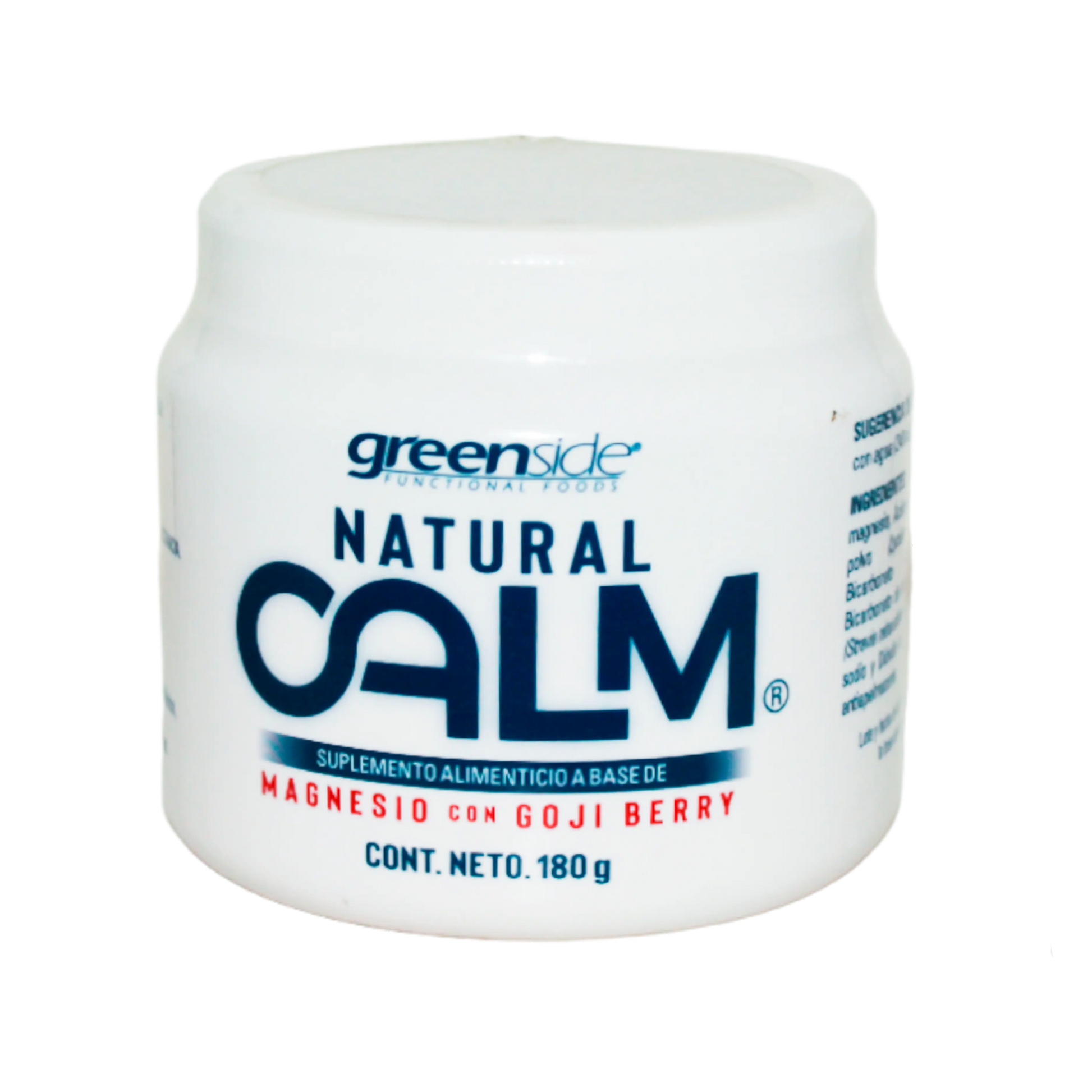 Natural Calm Magnesio C/ Goji Berry; 180gr, Green Side.