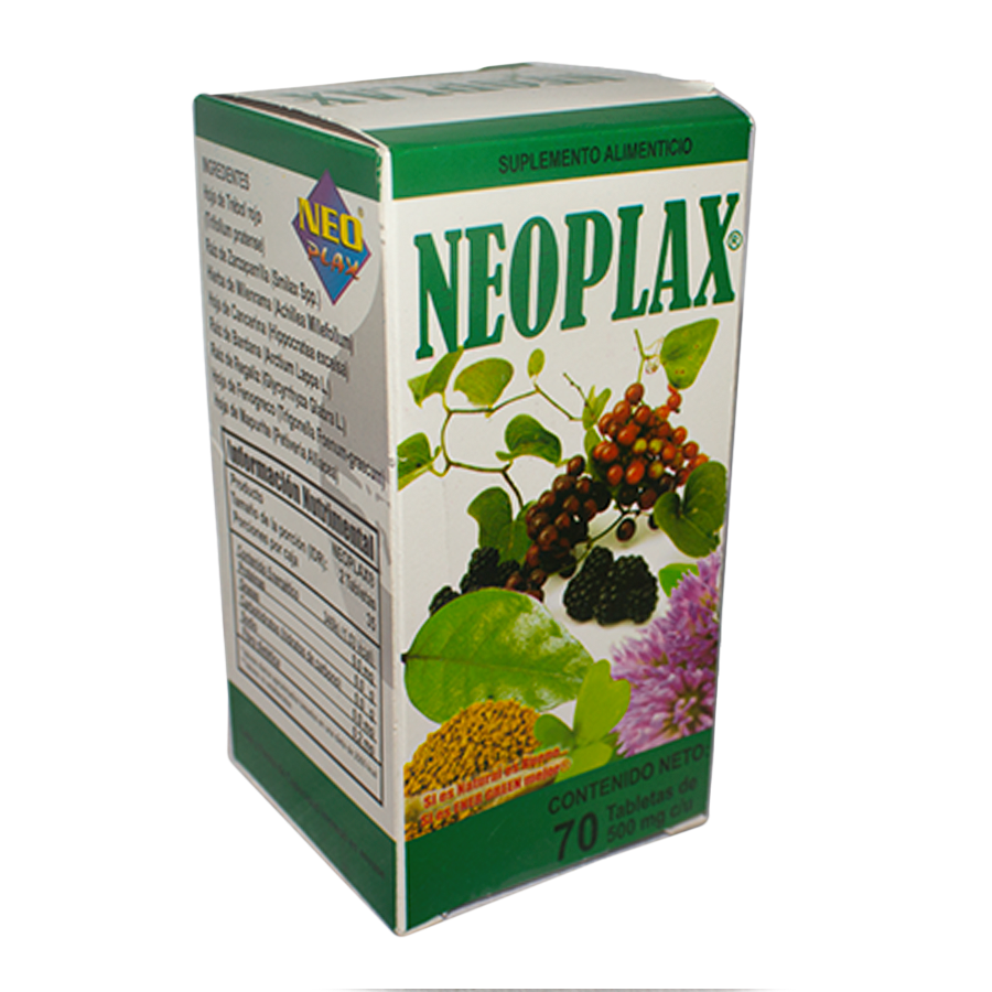Neoplax, 70 tabletas de 500mg, Energreen.