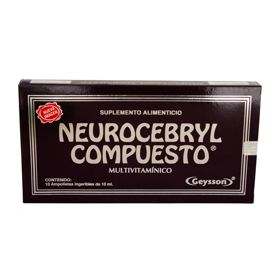 Neurocebryl compuesto; 10 ampolletas de 10mL; Geysson
