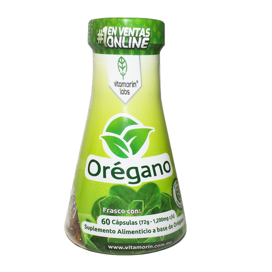 Oregano; 60 Capsulas de 1200mg; Vitamorin Laboratorios.