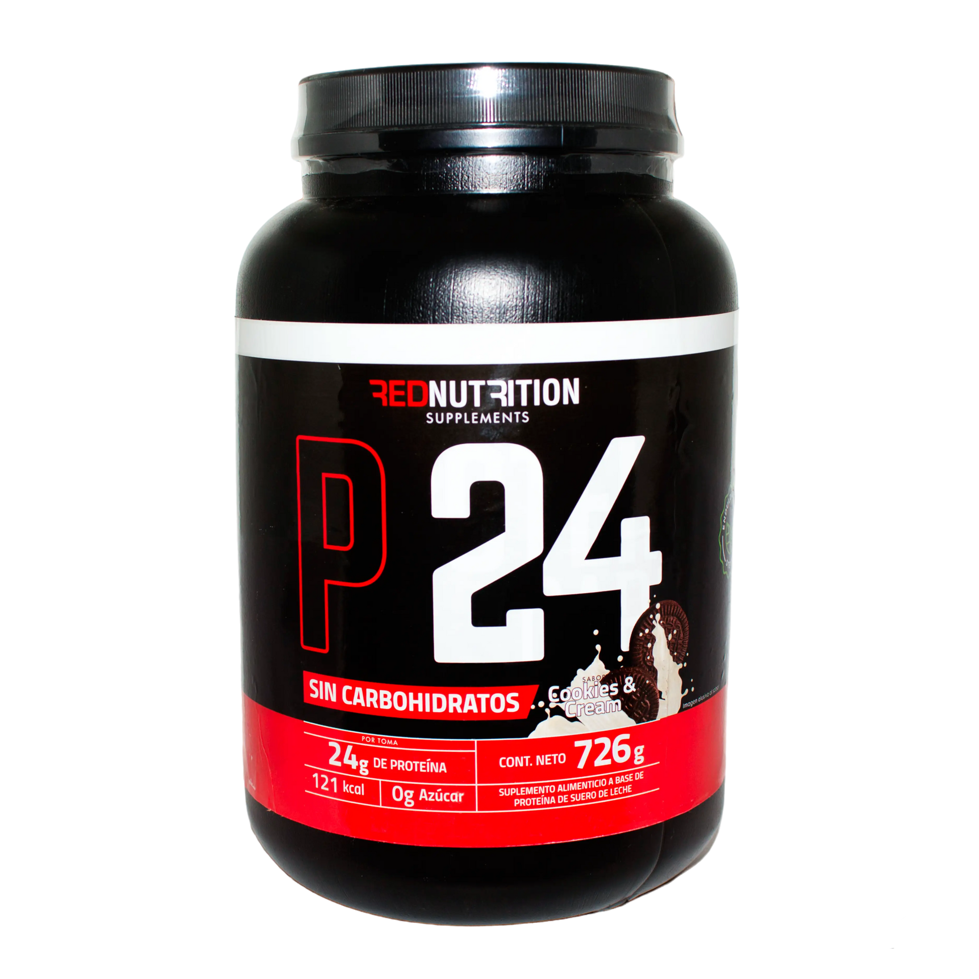 Malteada P-24 Sabor Cookis y Cream; 726gr, Red Nutrition.
