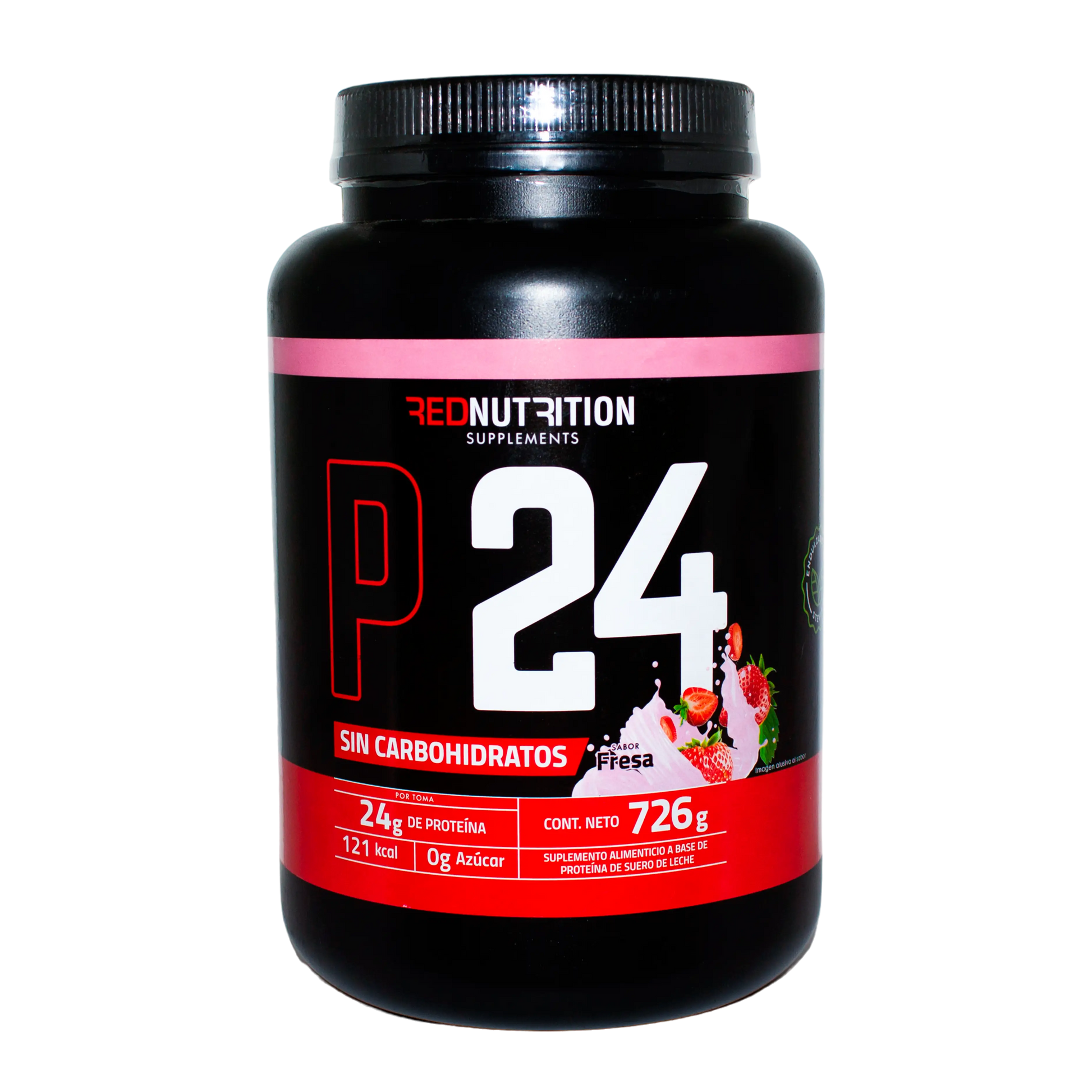 Malteada P-24  Fresa; 726gr, Red Nutrition.