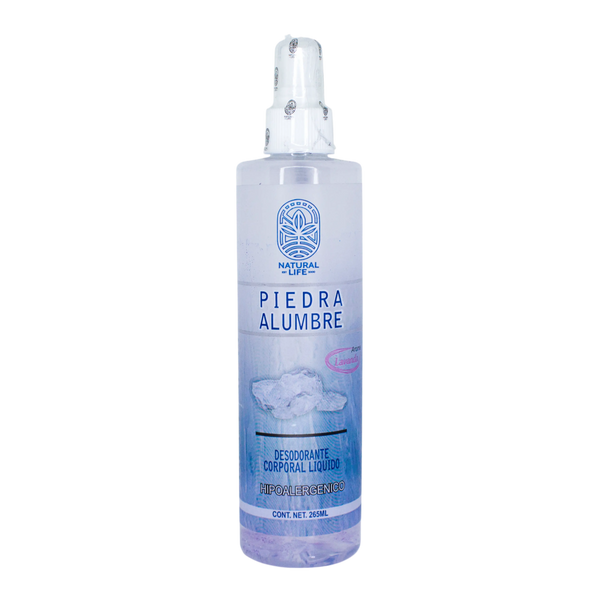 Desodorante Piedra Alumbre; 265ml. Natural Life.