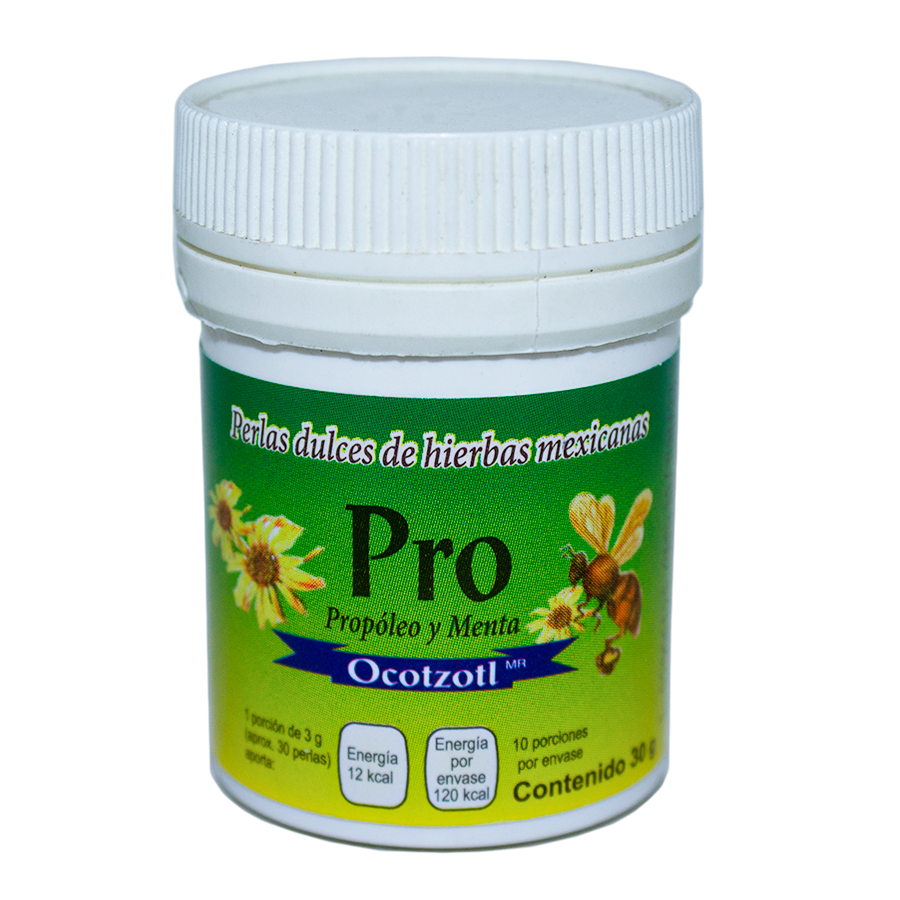 Pro, Propoleo y menta; 30gr, Ocotzotl.
