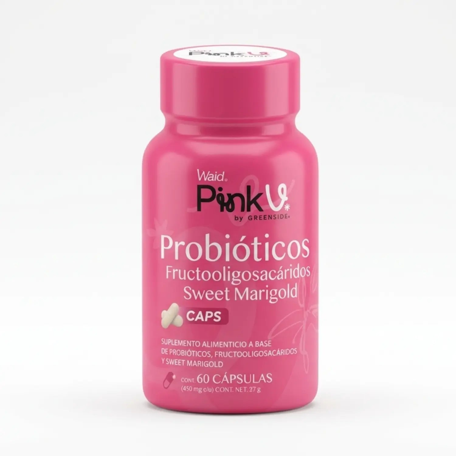 Pink U Probióticos; 60 Cápsulas, Greenside.