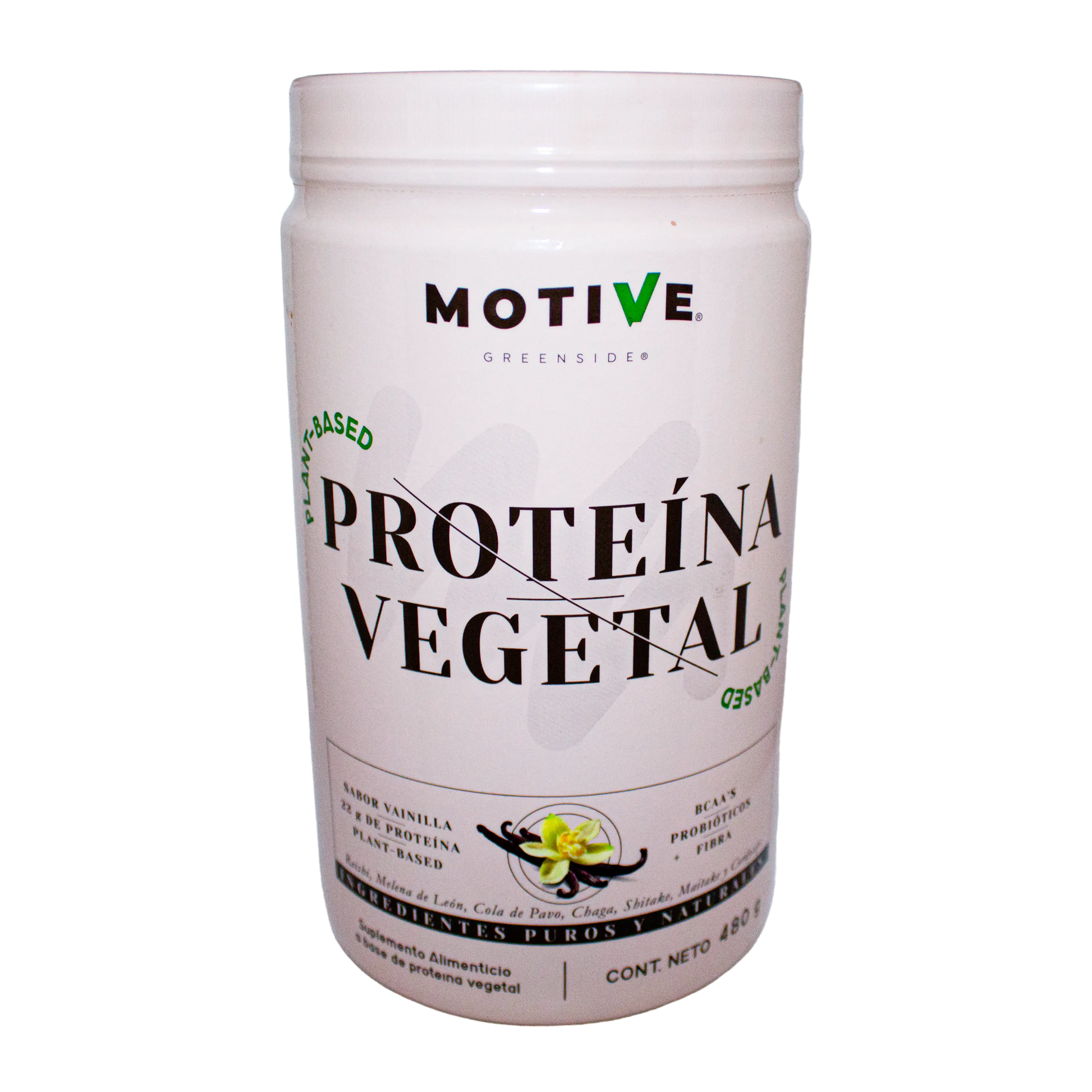 Proteìna Vegetal Vianilla MOTIVE; 480gr; Greenside.
