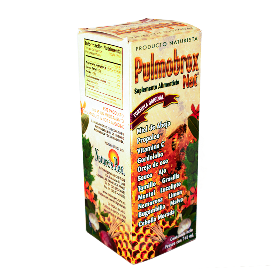 Jarabe Pulmobrox Nat; 240ml, Natures Pet.