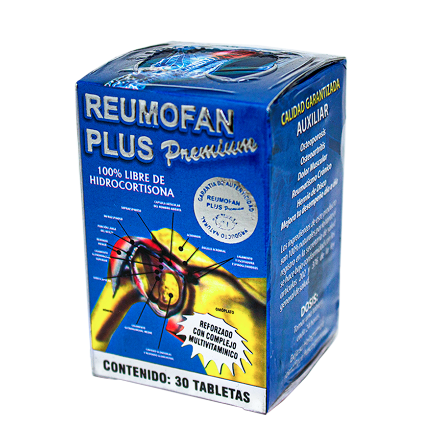 Reumofan Plus Premium; 30 Tabletas, Riger Natural.