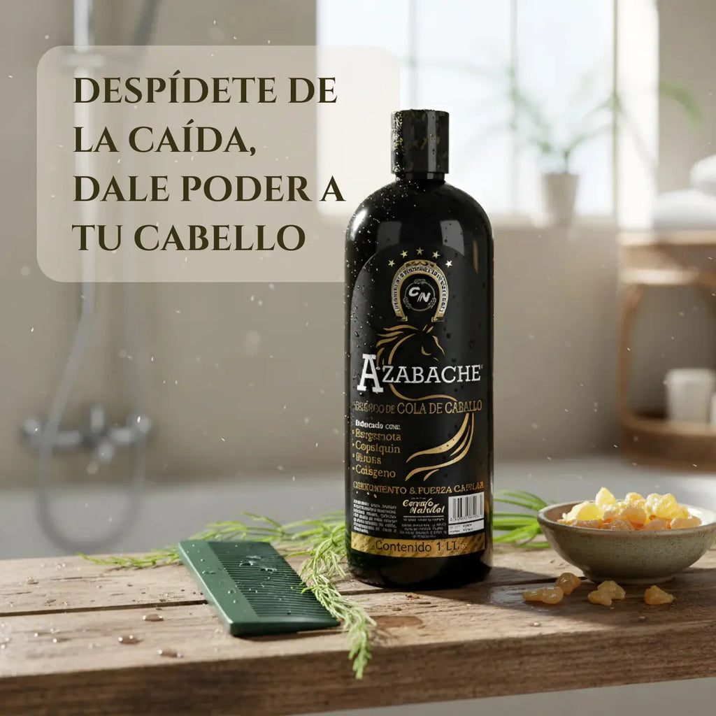 Shampoo Azabache; Cosmo Natural.