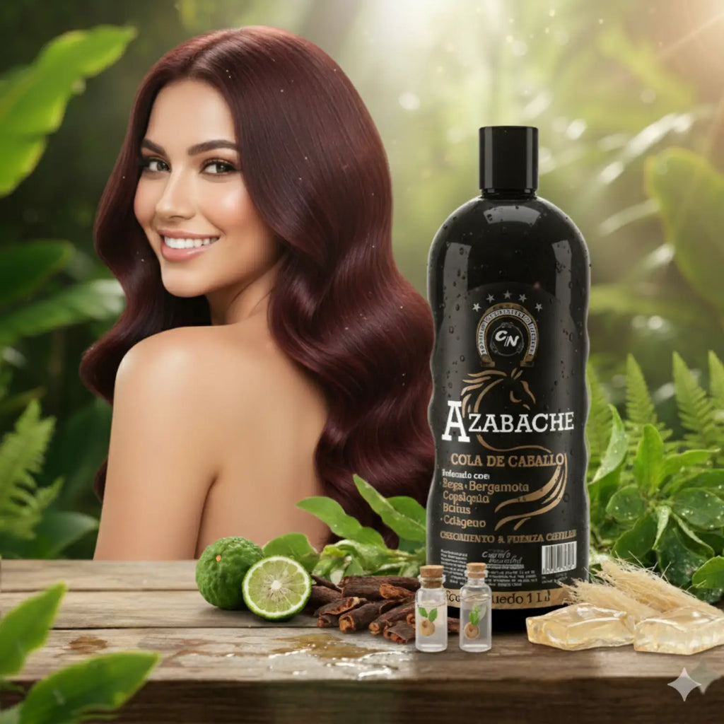 Shampoo Azabache; Cosmo Natural.