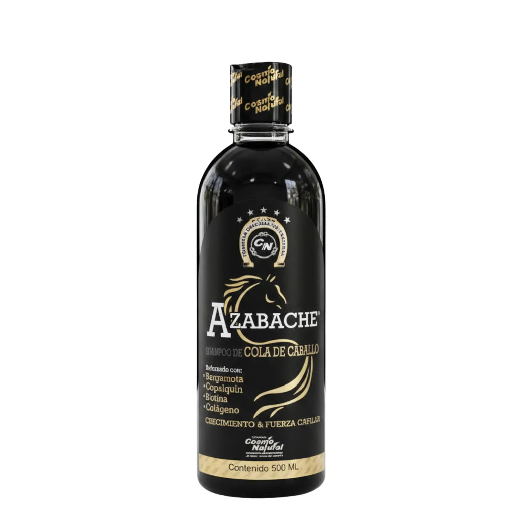 Shampoo Azabache; Cosmo Natural.