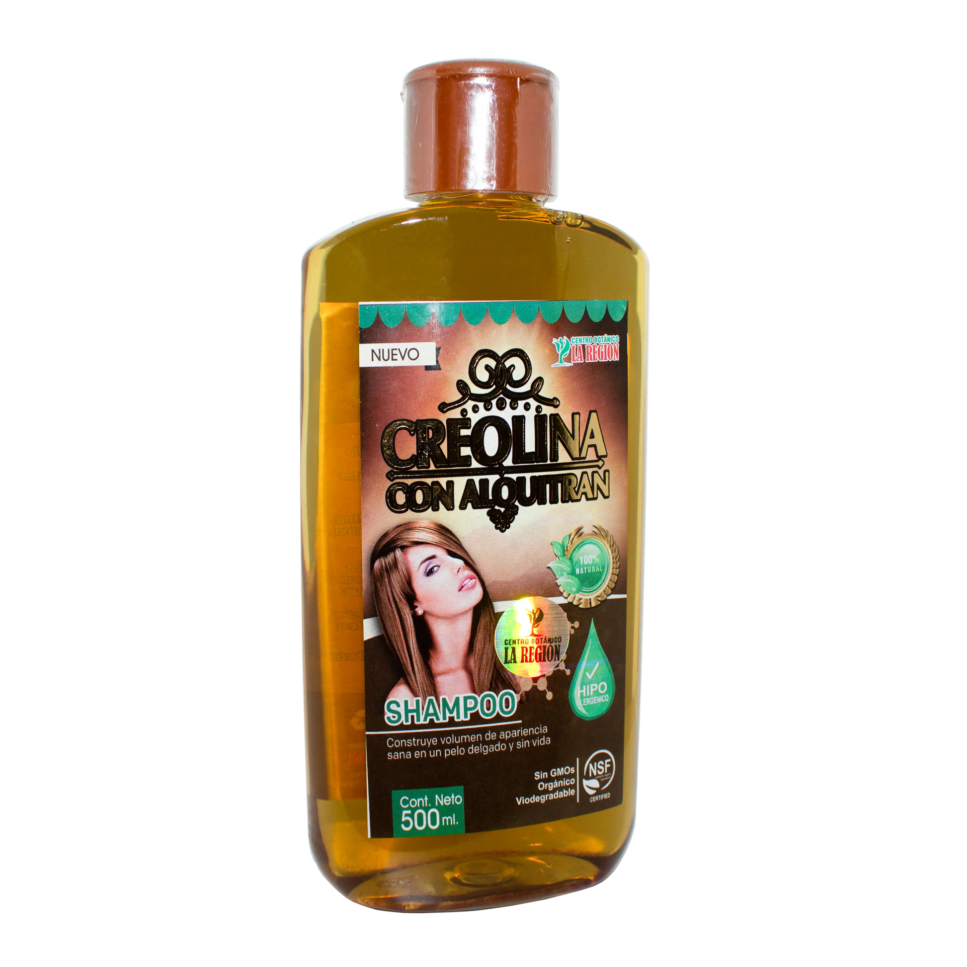 Shampoo Creolina con  Alquitran; 500ml, LA REGION.