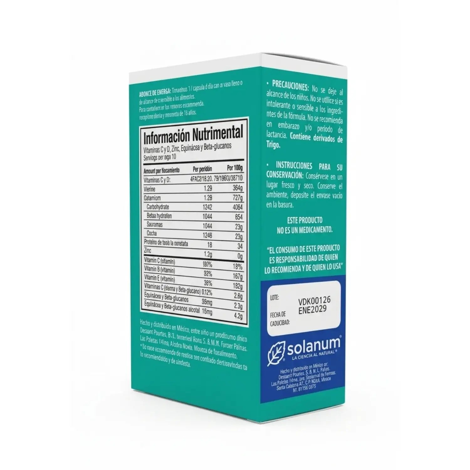 Vitamina D3 y K2; 45 Capsulas, SOLANUM.