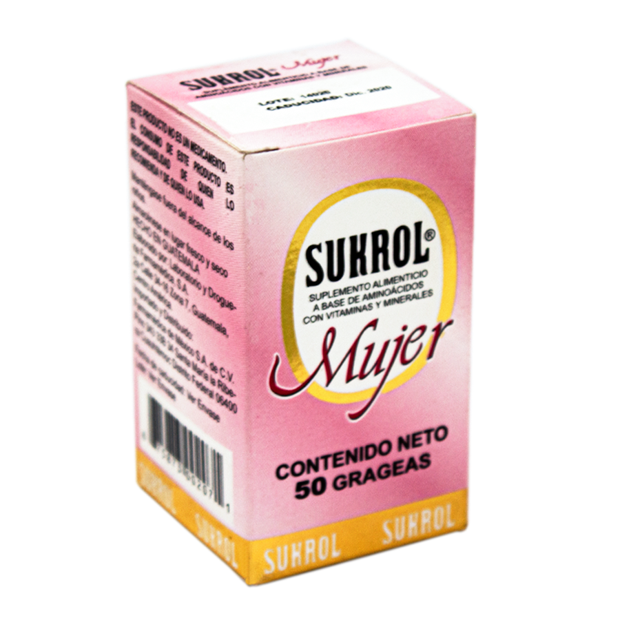 Sukrol Mujer; 50 Grageas; Farmamedica.