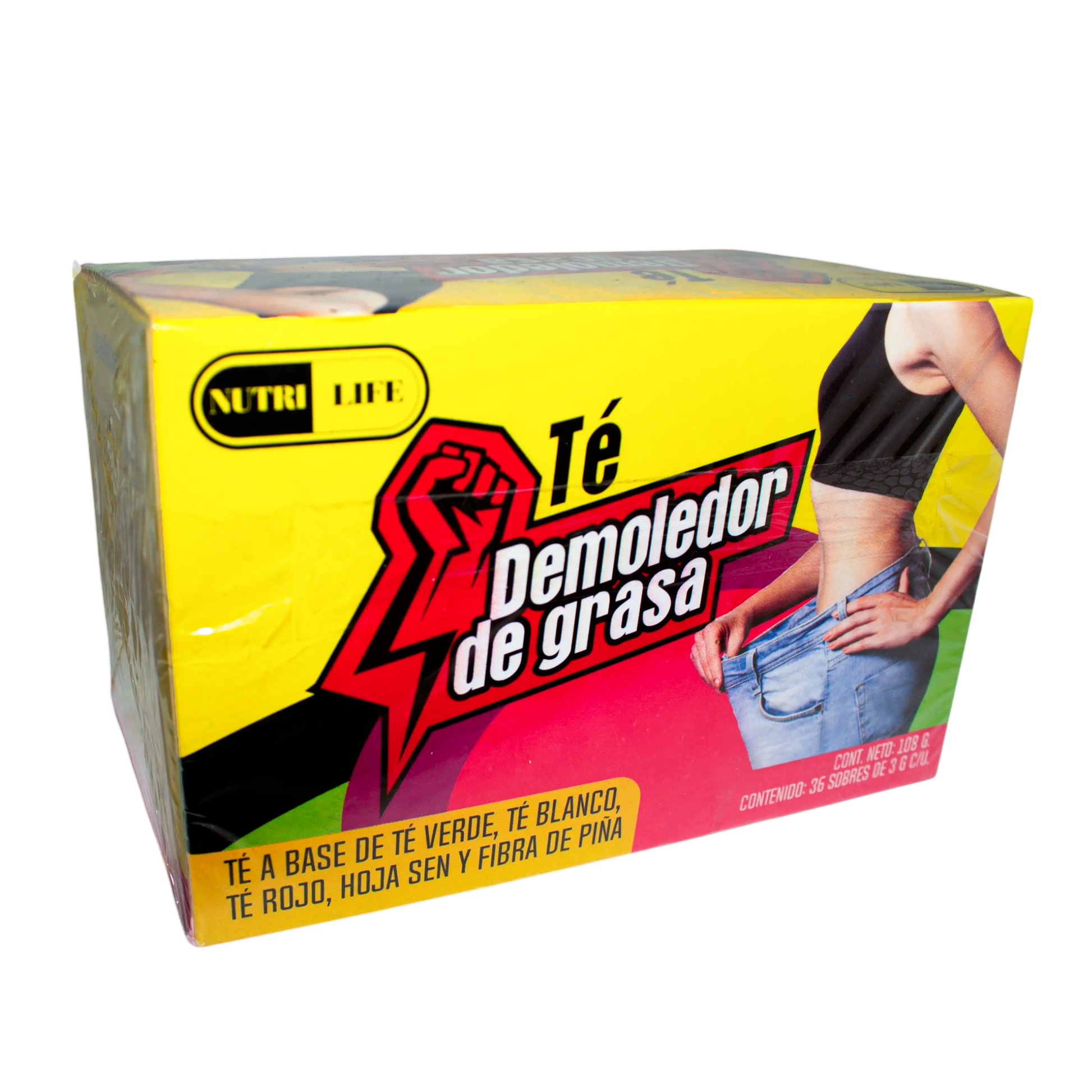 Té Demoledor de Grasa; 36 Sobres, Nutri Life.