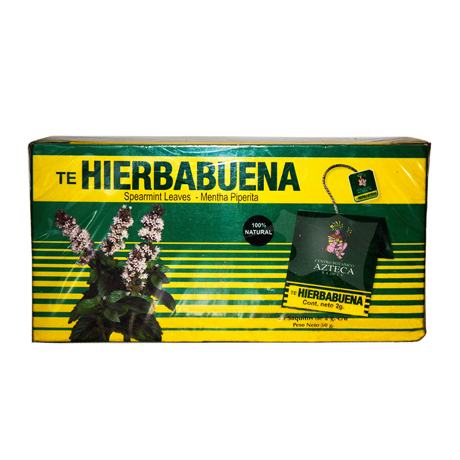 Té Hierbabuena; 25 sobres de 1.5g; Azteca