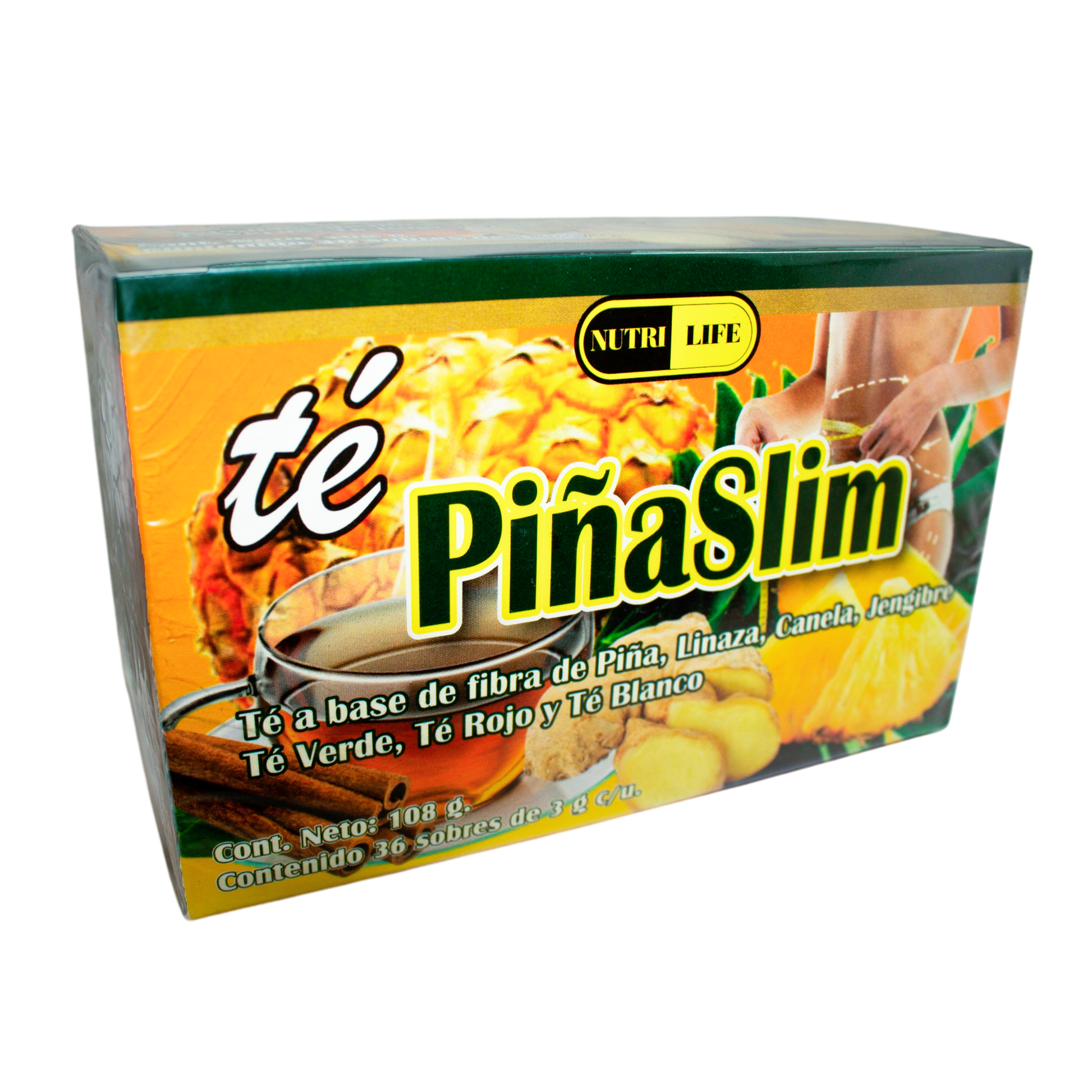 Té PiñaSlim; 36 Sobres, Nutri Life.