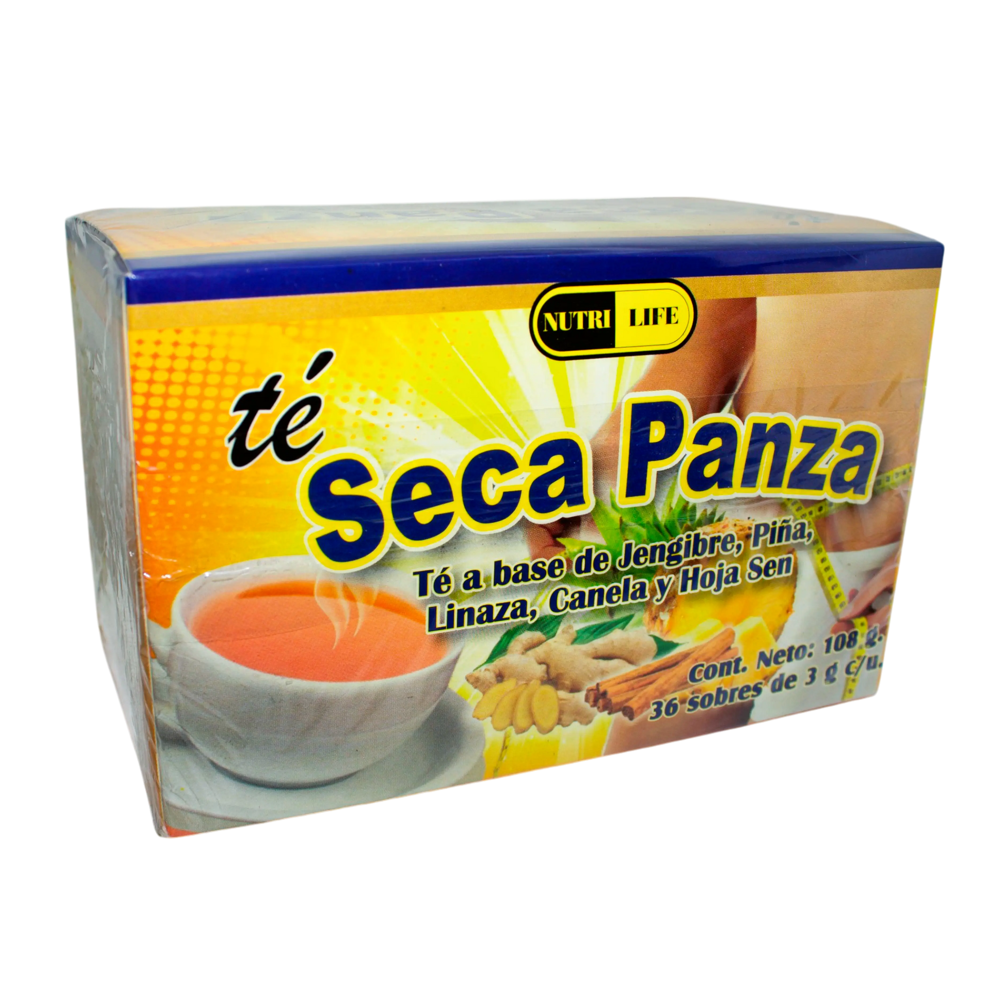 Té Seca Panza; 36 Sobres, Nutri Life.