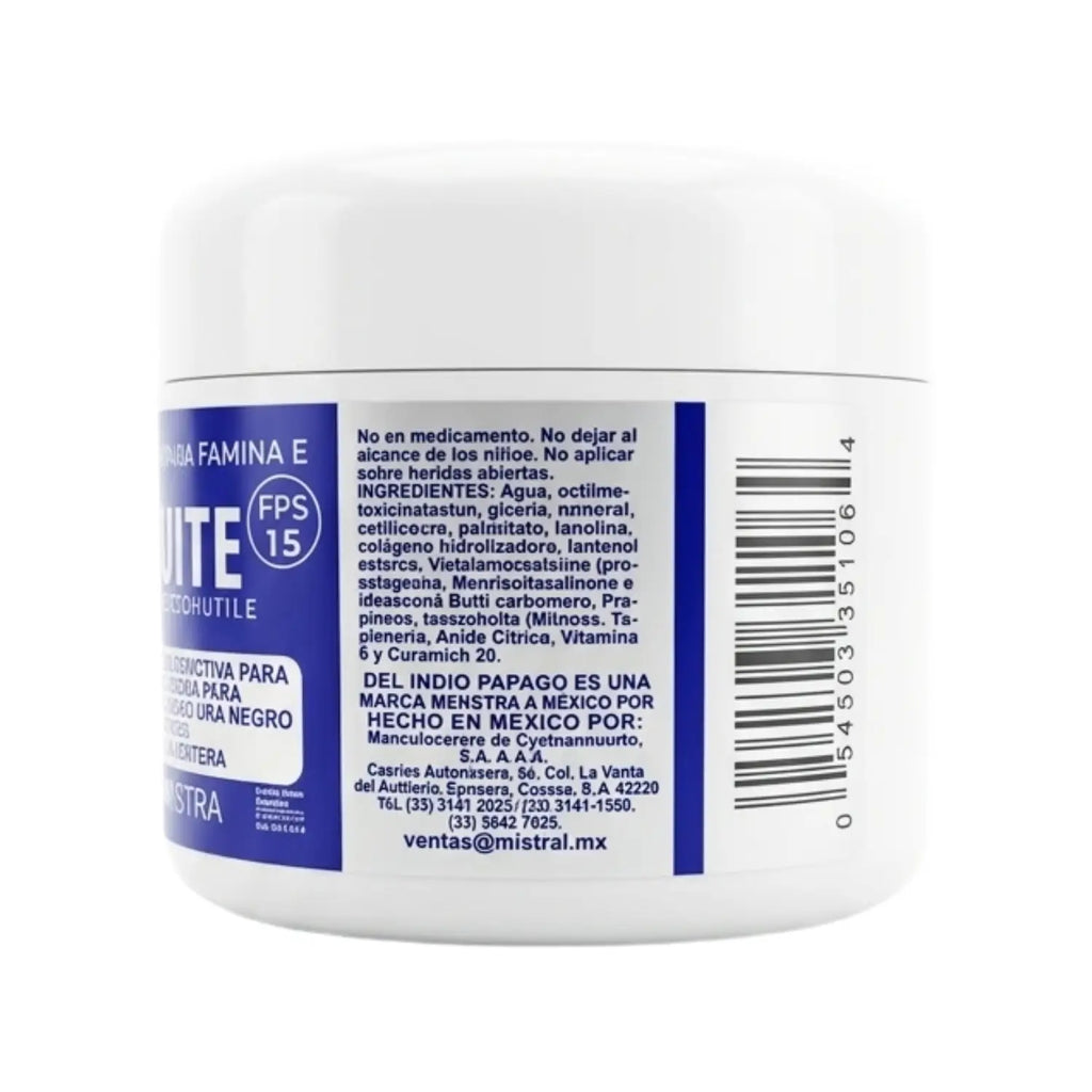 Crema facial tepezcohuite azul ; 60g, indio papago.