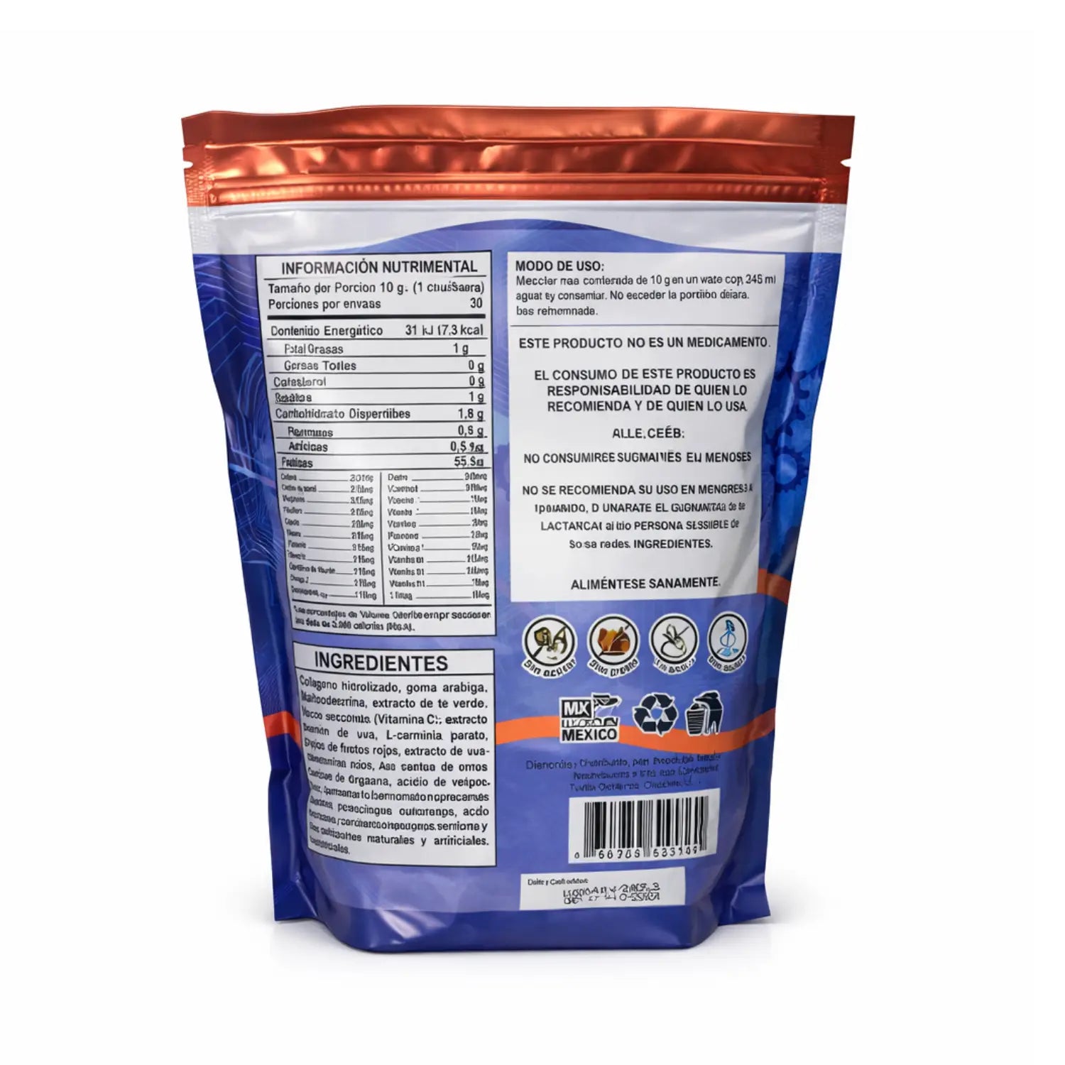Ultra Advance Colageno; 440g, Naturistas Unión.