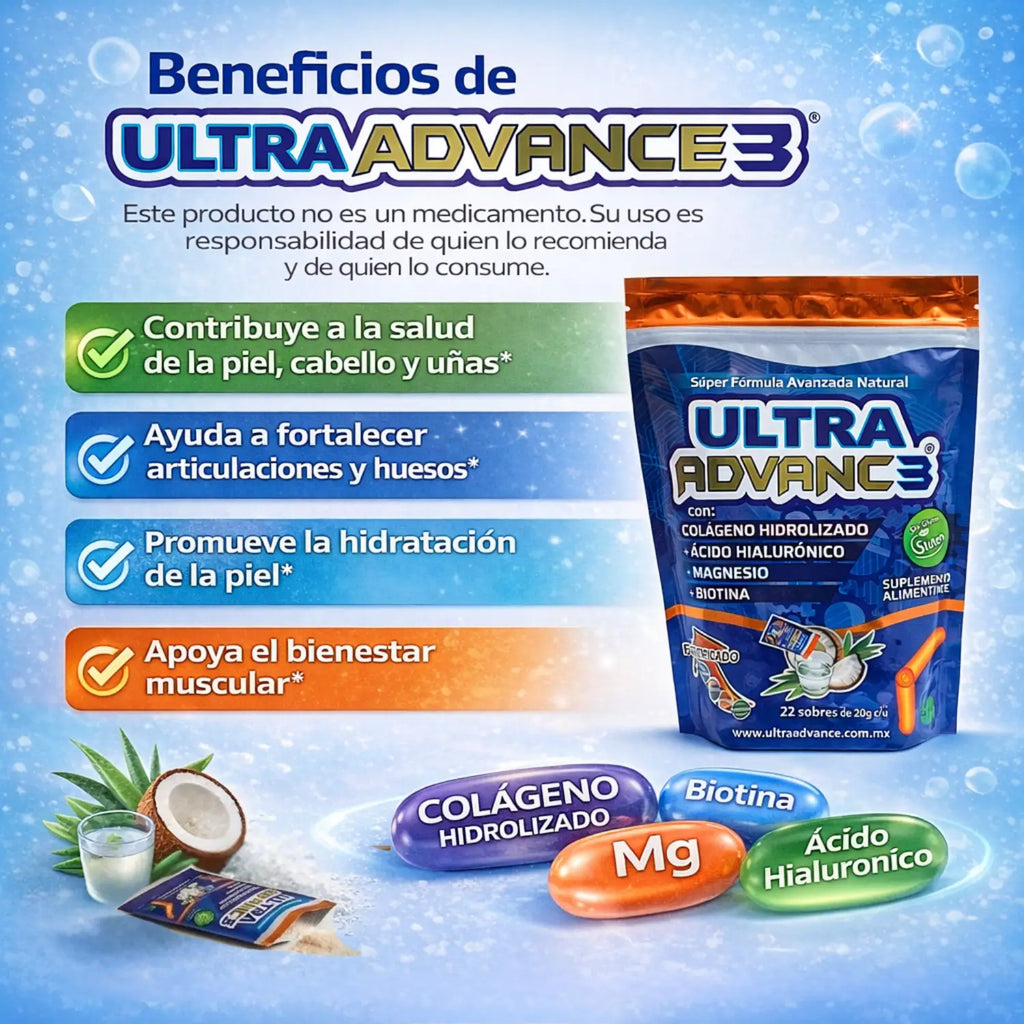 Ultra Advance Colageno; 440g, Naturistas Unión.