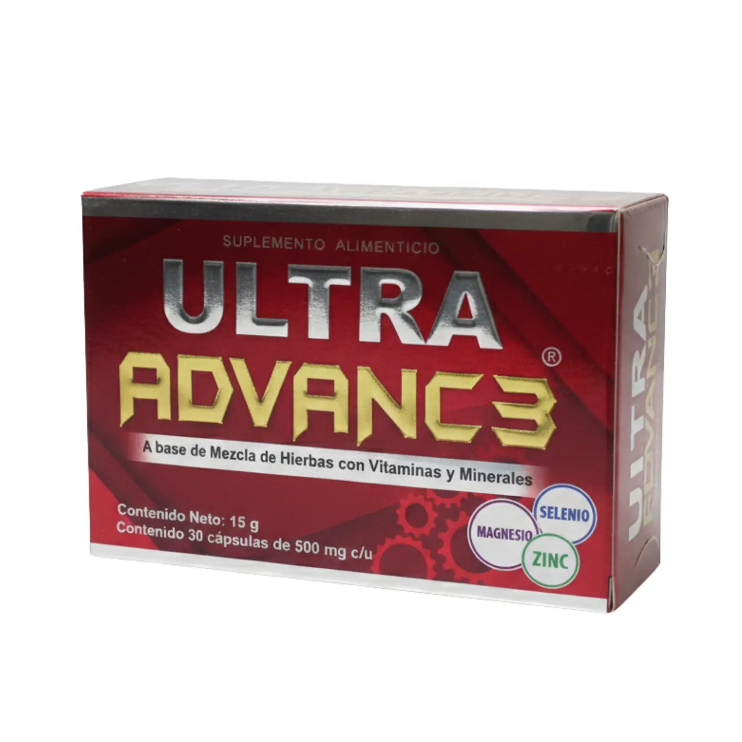 Ultra Advance Rojo; 30 Caps, Energreen.