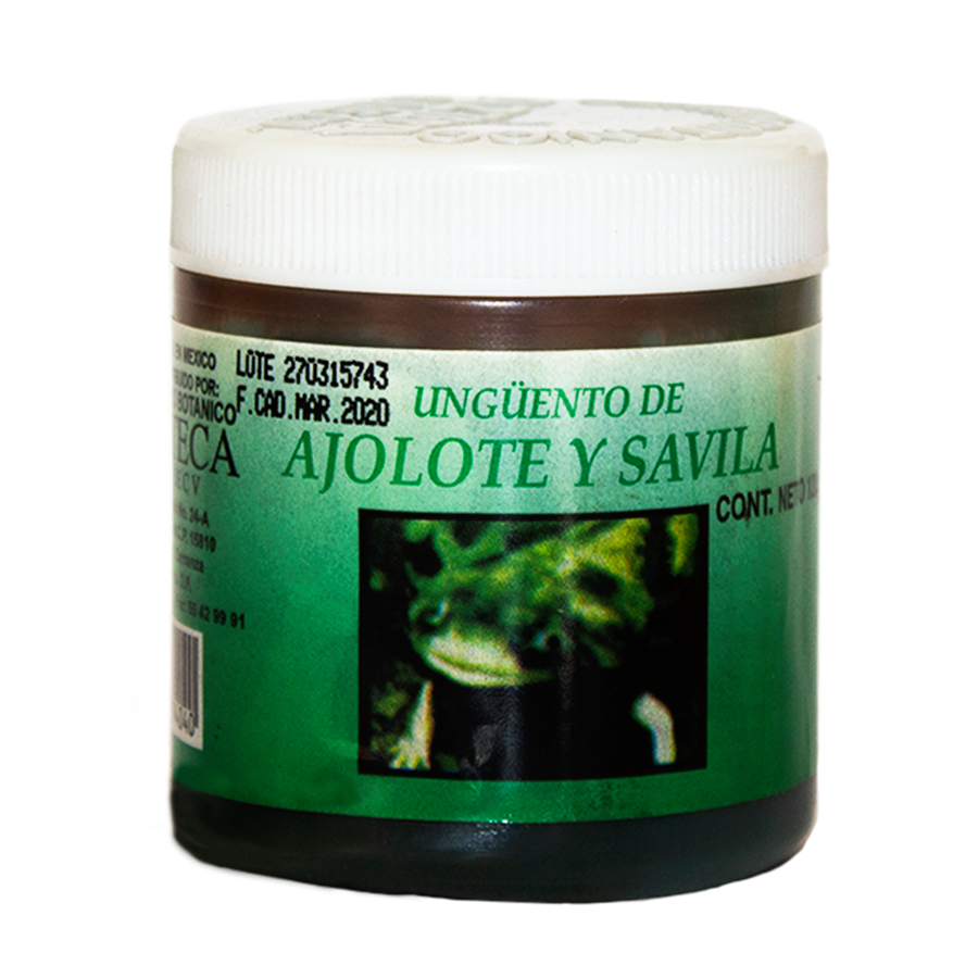 Pomada Ungüento de Ajolote y Sávila; 120gr, Azteca.