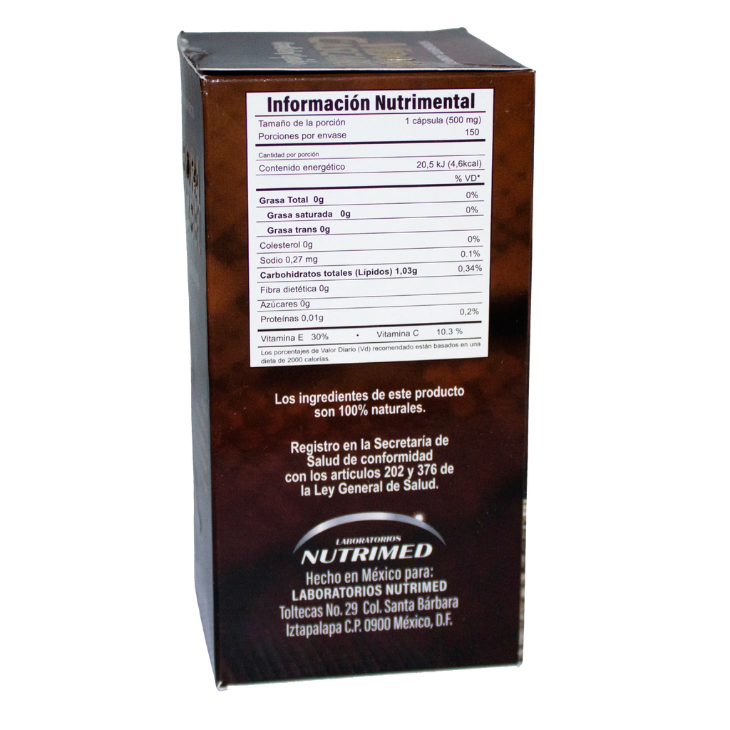 Vibora de Cascabel; 150 Cápsulas de 500mg, Nutrimed.