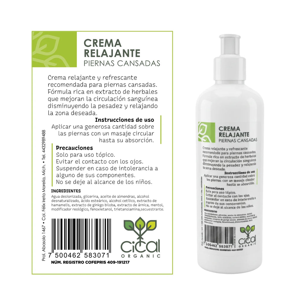 Crema Relajante; 460gr,CICAL.