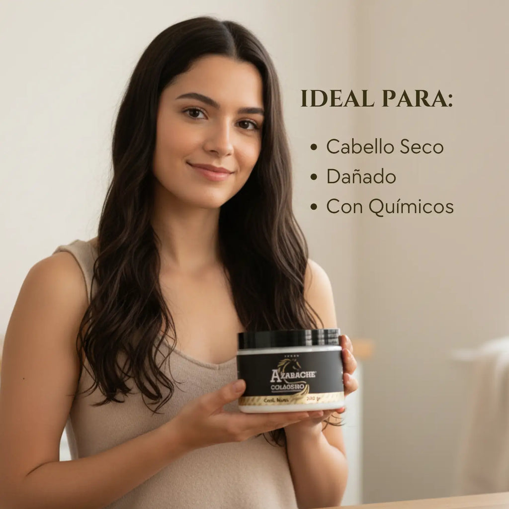 Crema Colágeno Para Peinar Azabache; 300gr, Cosmo Natural.