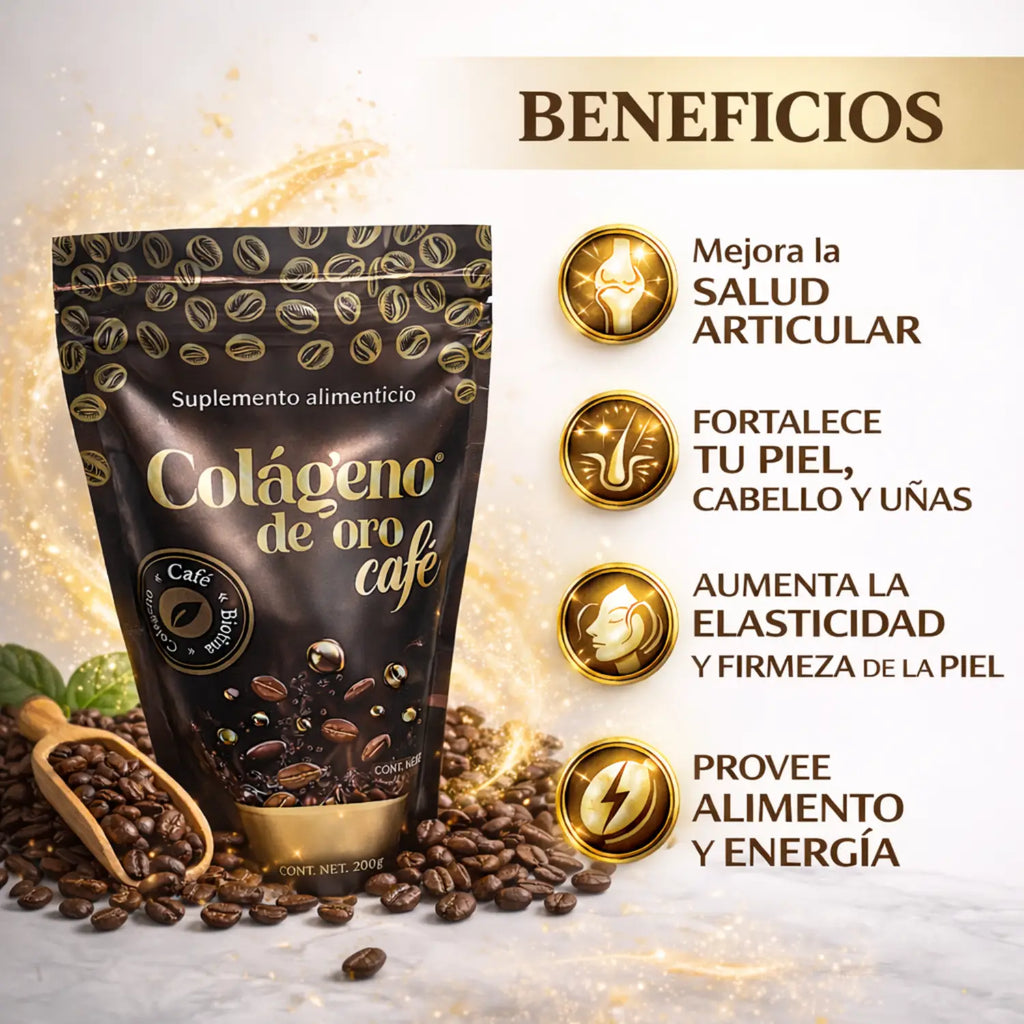 Café colágeno de oro ; 400g, Energreen.