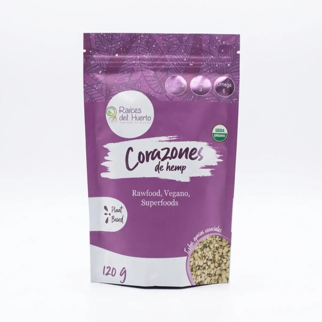 Corazones de Hemp; 120gr, Raices del Huerto.