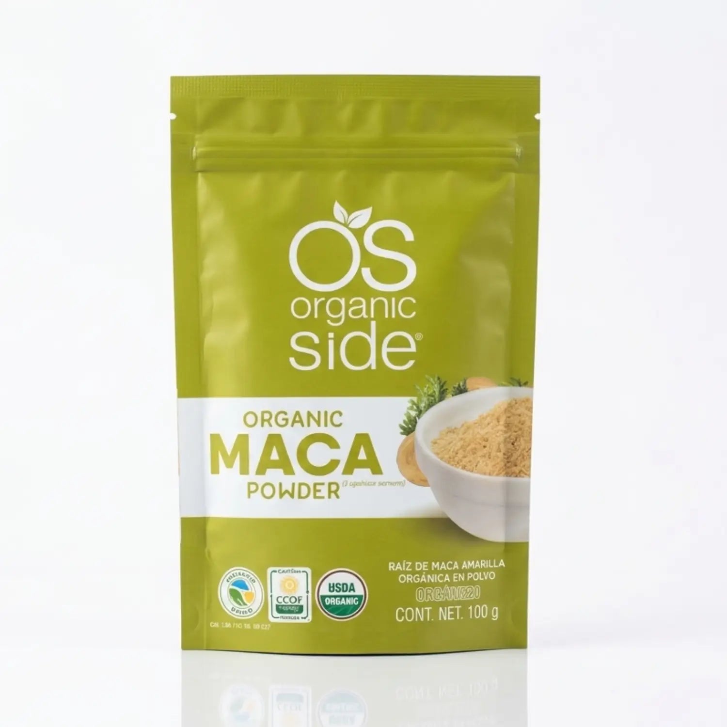Polvo Maca Powder; 100gr, Organic Side.