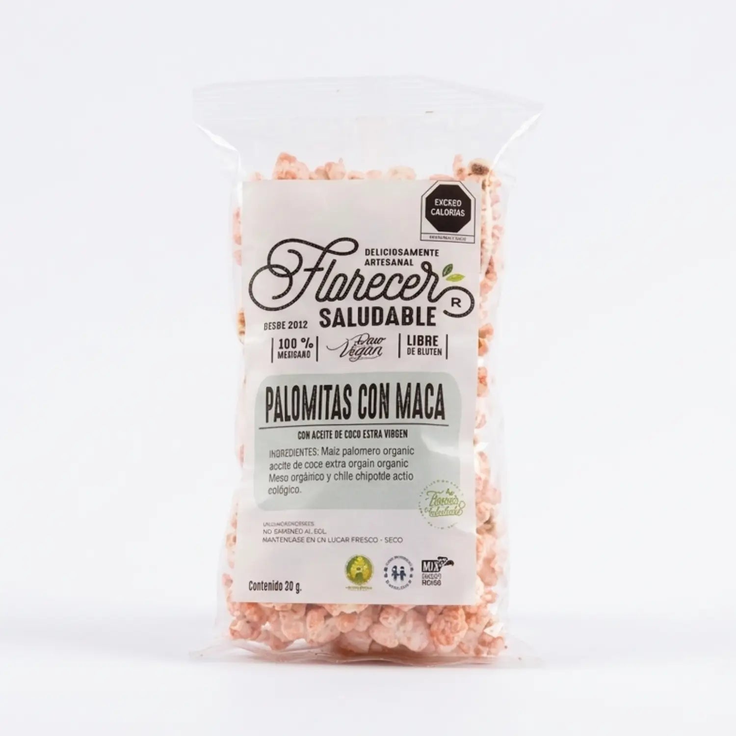 Palomitas con maca ; 30gr, florecer saludable.