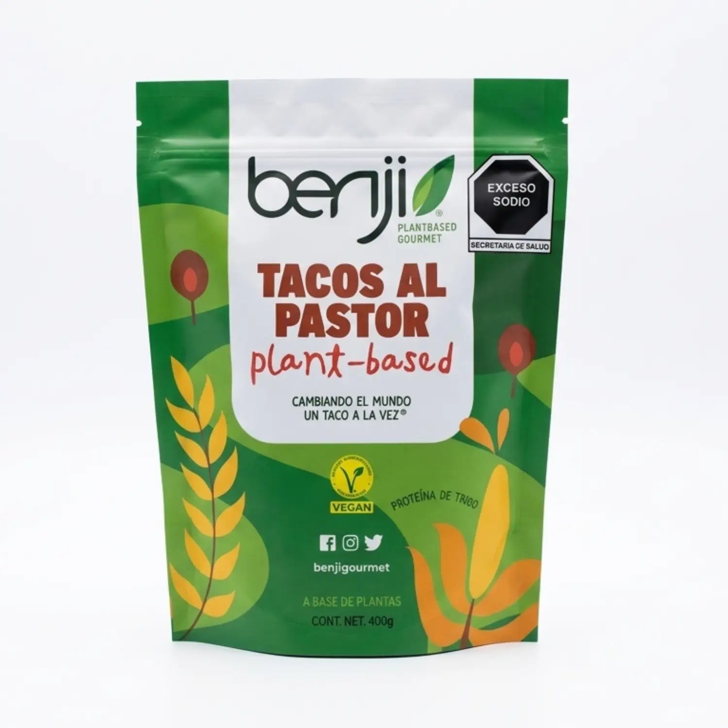 Tacos al Pastor 100% Vegano; 400g, Benji.
