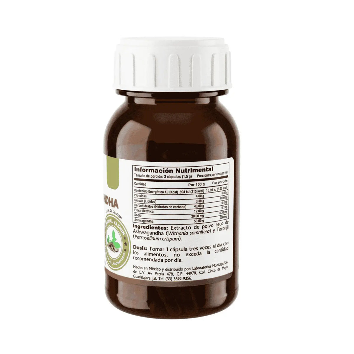 Ashwagandha; 120 Capsulas, Yaz