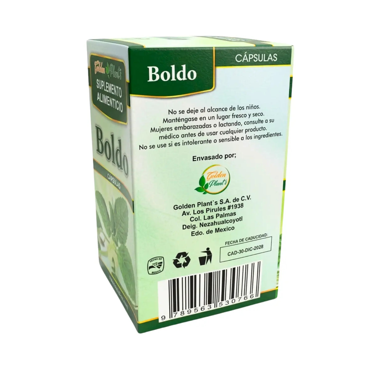 Boldo; 100 caps; Golden Plants