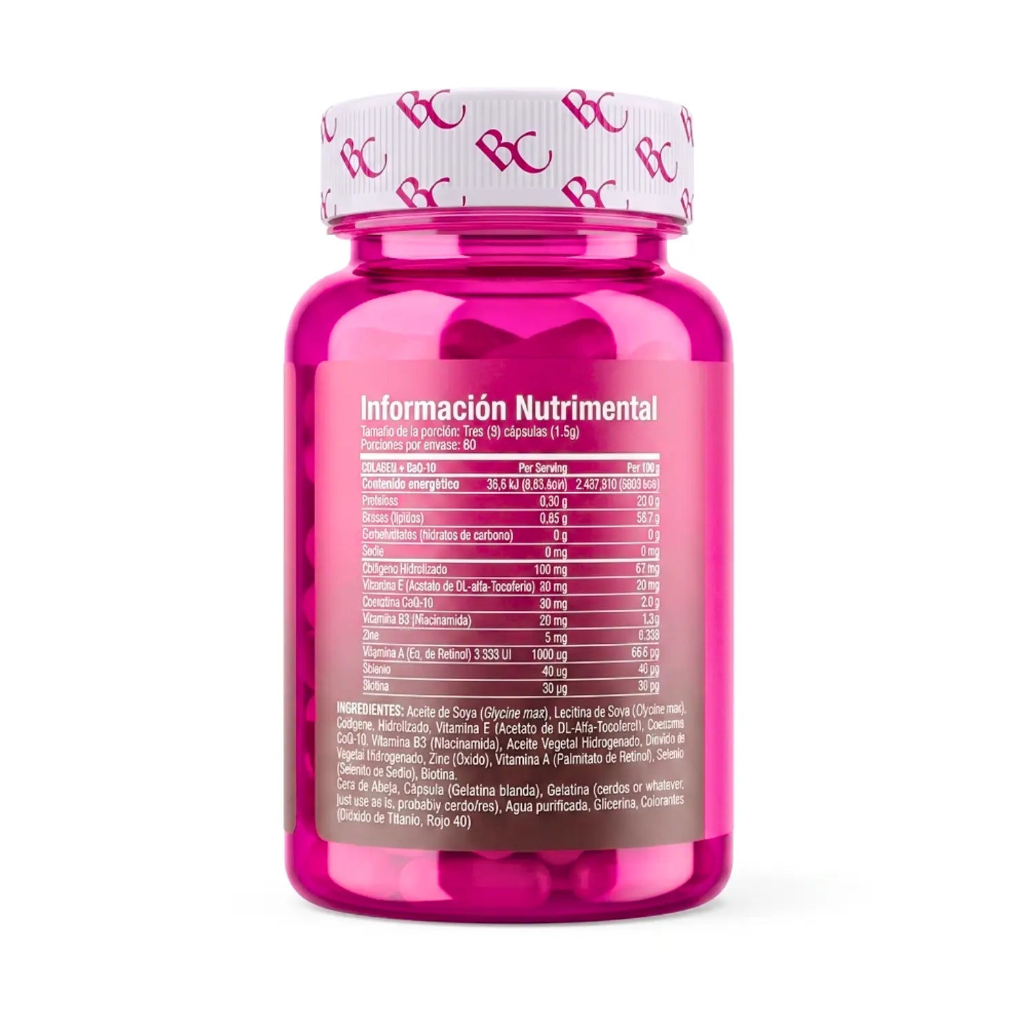 Colágeno; 180 Capsulas de 500mg, Solanum.