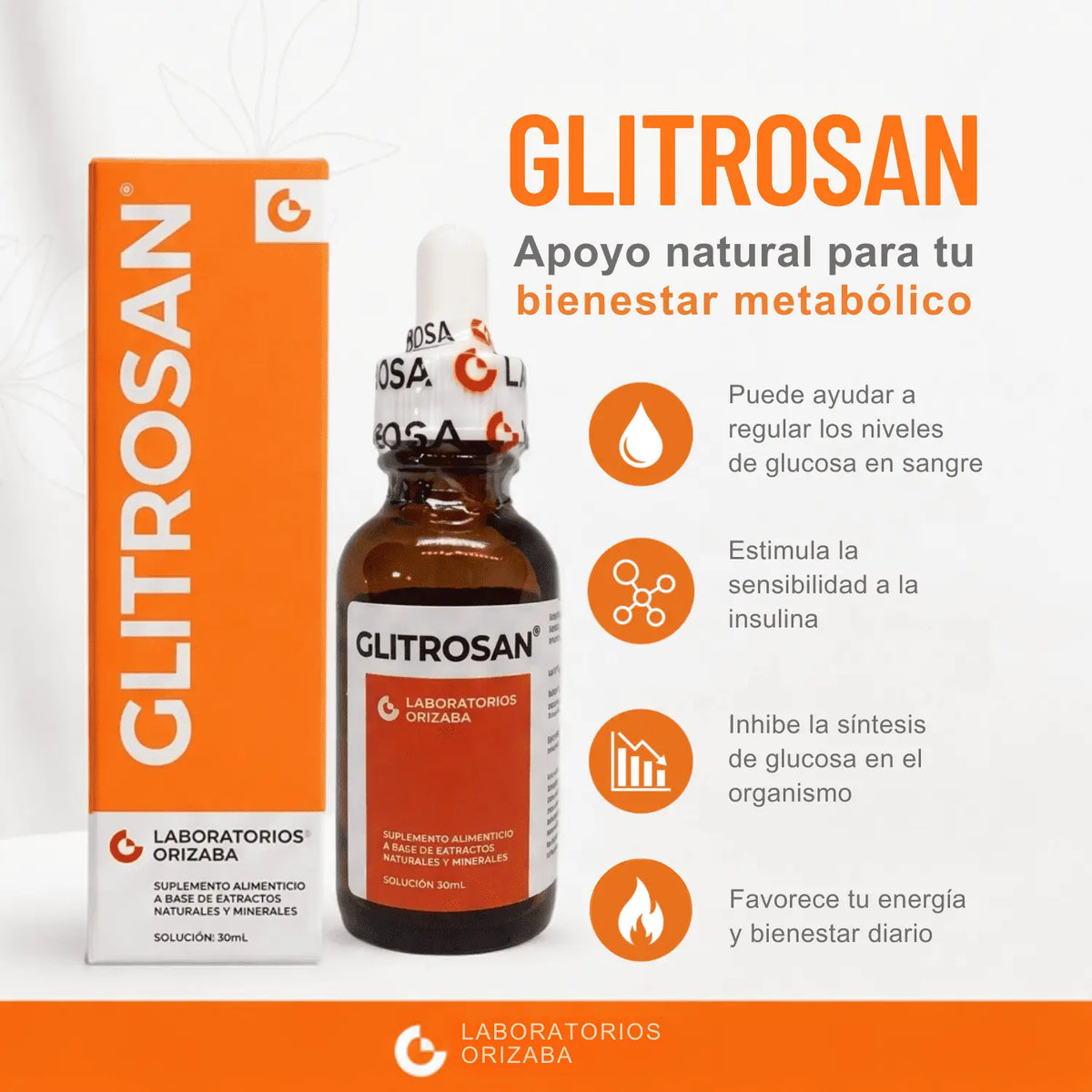 Gotas Glitrosan; 30ml, Orizaba.