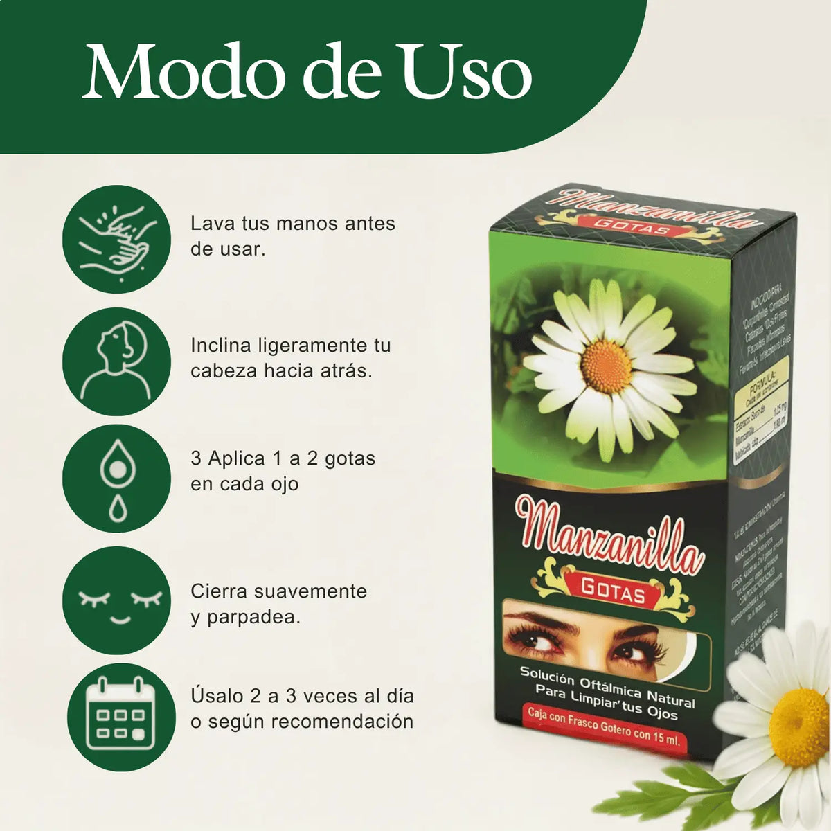 Gotas Manzanilla;15ml, Cosmo Natural.