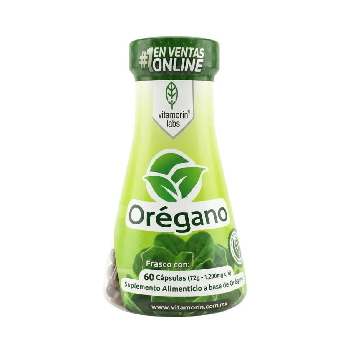 Oregano; 60 Capsulas de 1200mg; Vitamorin Laboratorios.