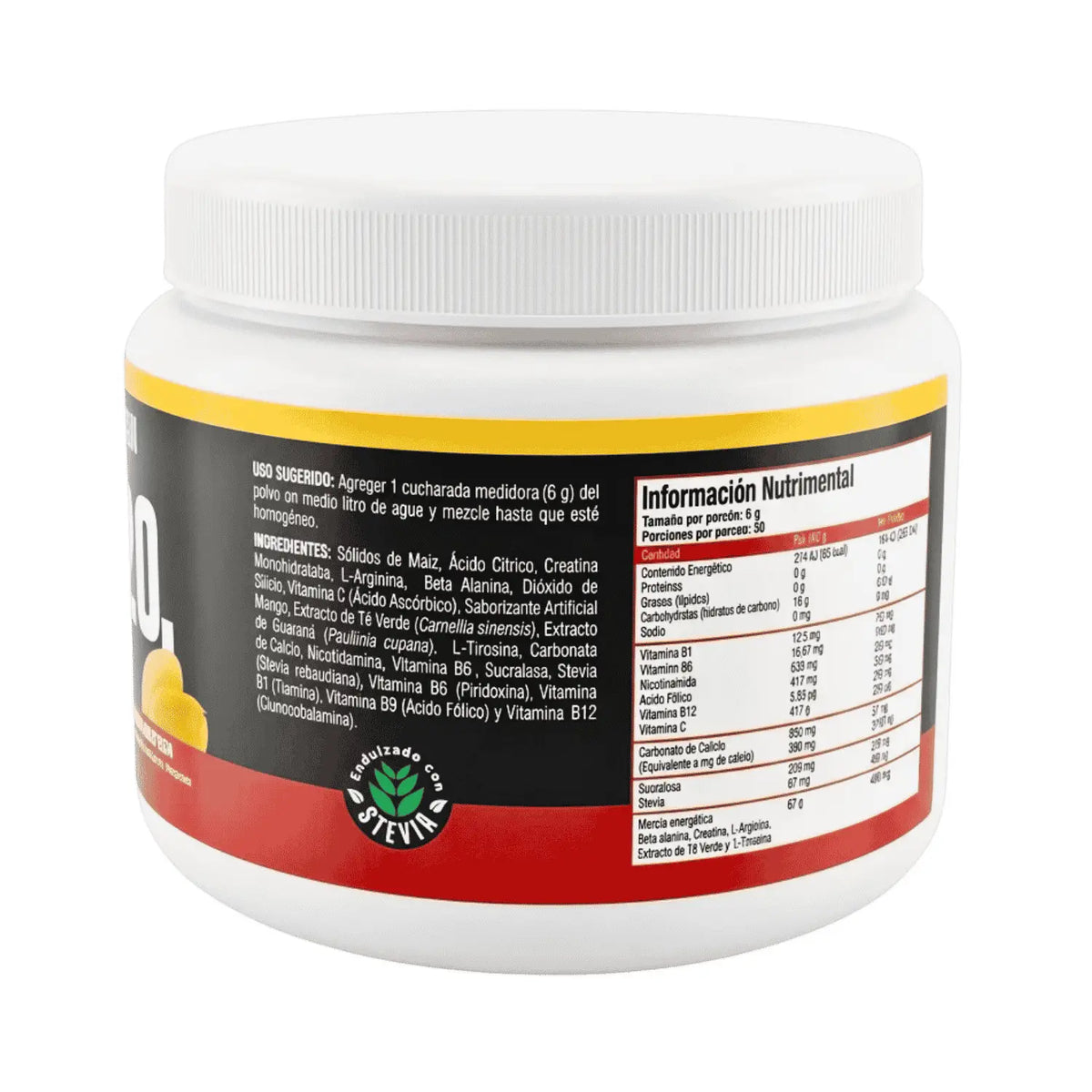 Polvo Pre --W.O, Sabor Mango; 180GR, Red Nutrition.