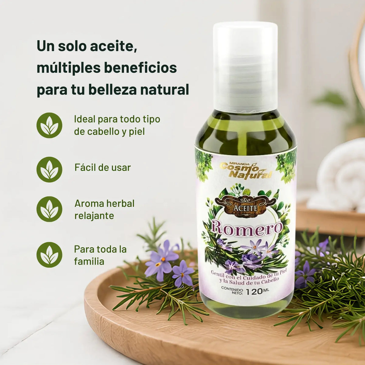 Aceite de Romero | Aceite Corporal y Capilar