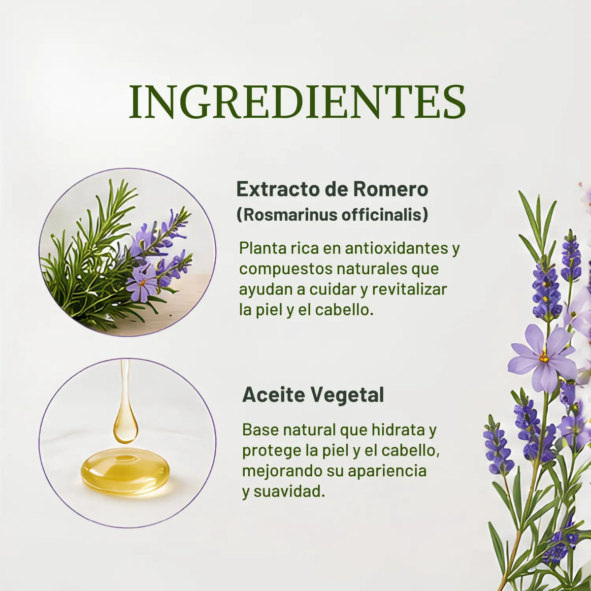 Aceite de Romero | Aceite Corporal y Capilar