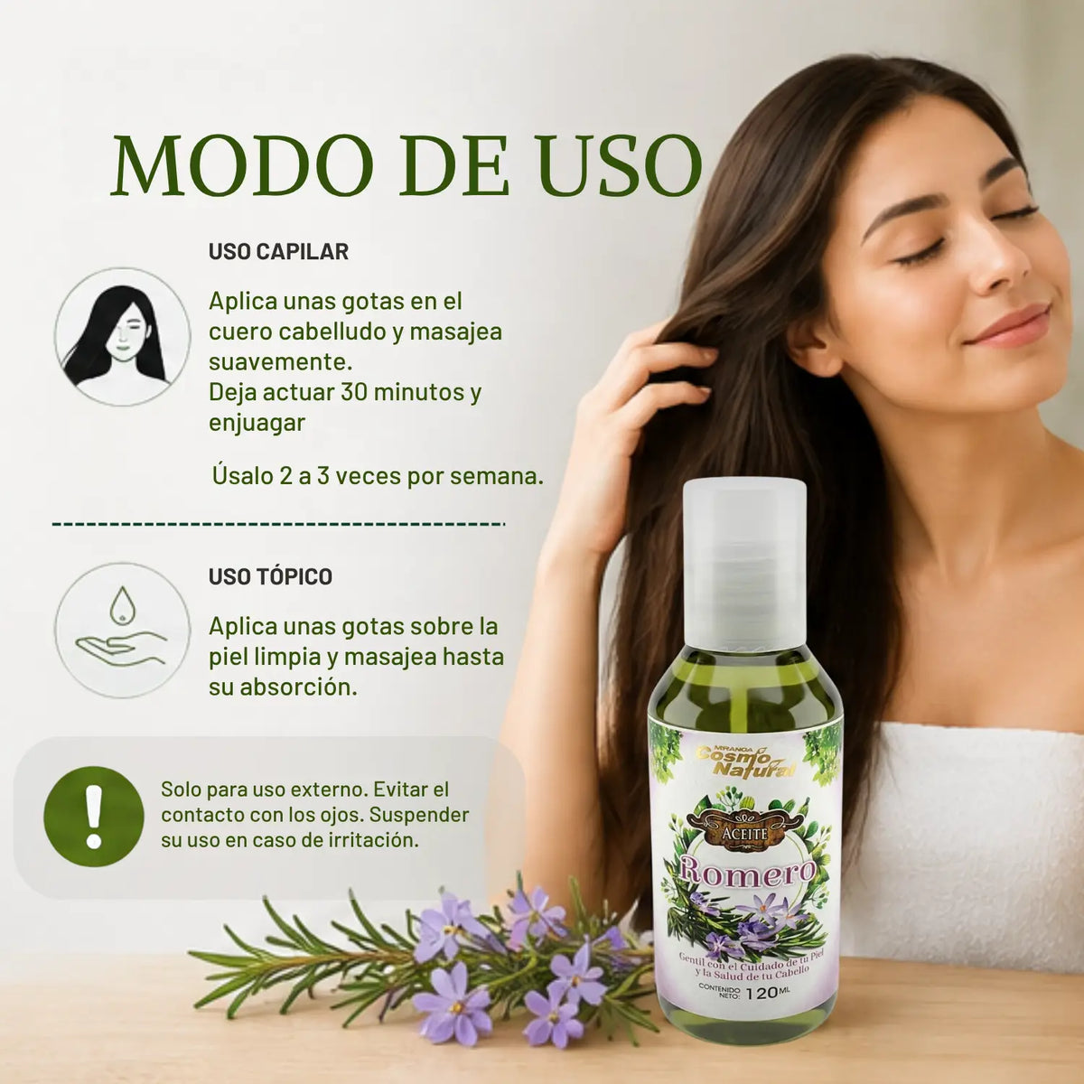 Aceite de Romero | Aceite Corporal y Capilar