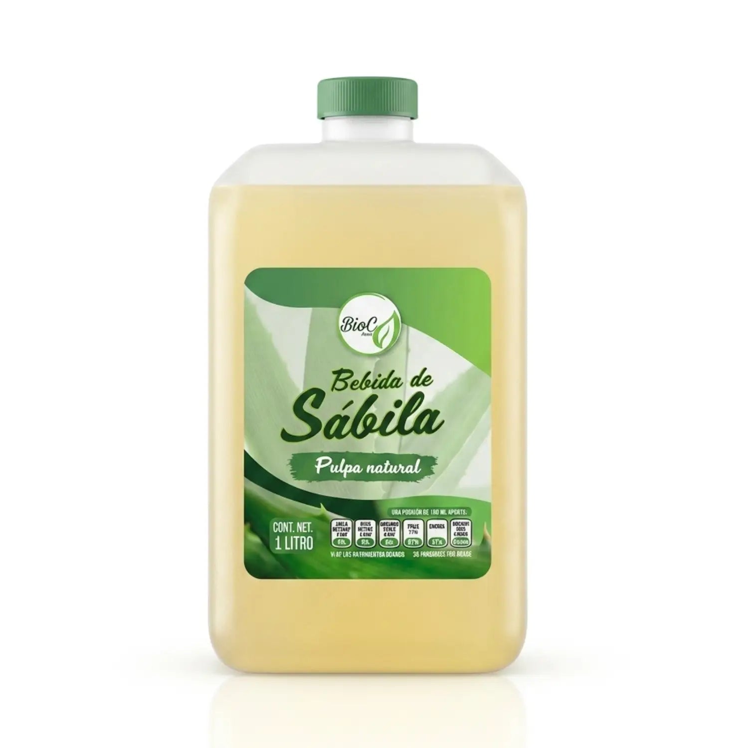 Bebida sábila; 1lt pulpa natural, Bioc