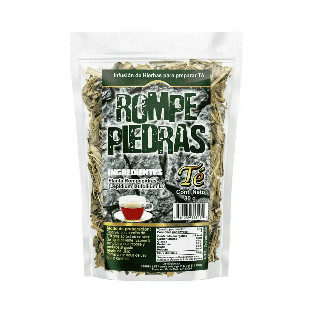 Té rompe piedra; 80gr, Garden life.