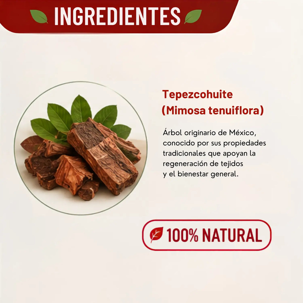 Tepezcohuite; 150 Capsulas, Cosmo Natural.