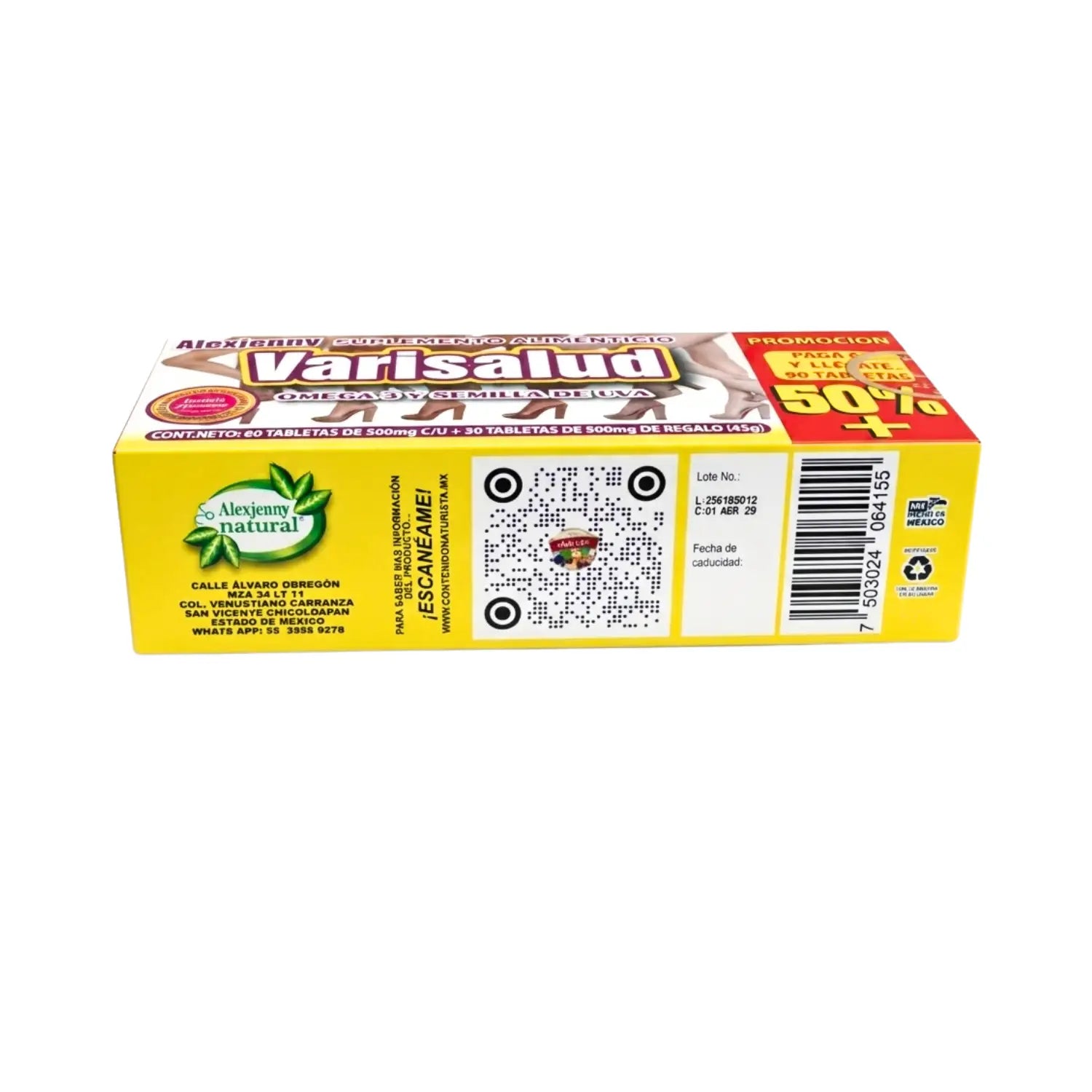 Varisalud; 60 Tabletas de 500mg, Alexjenny.