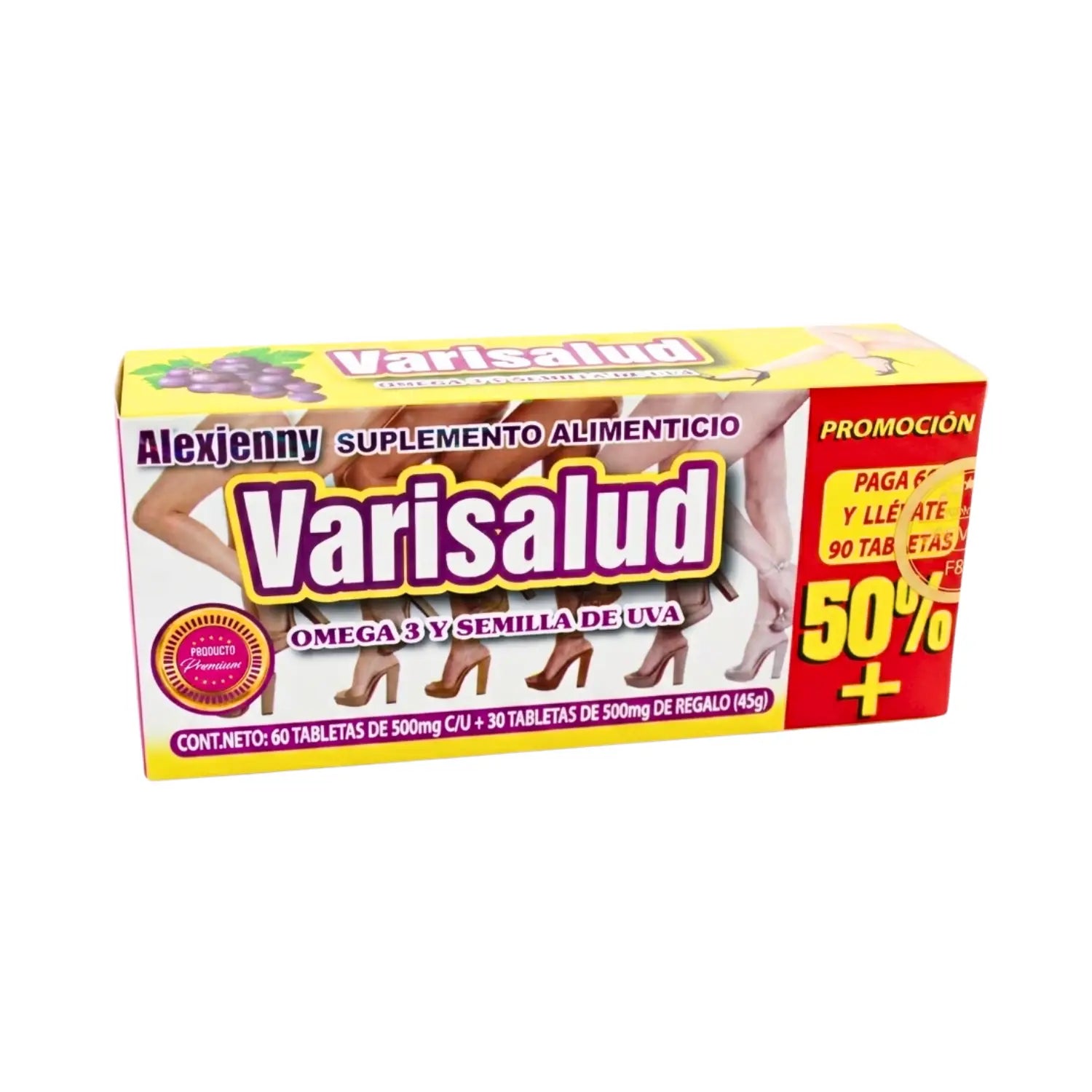 Varisalud; 60 Tabletas de 500mg, Alexjenny.